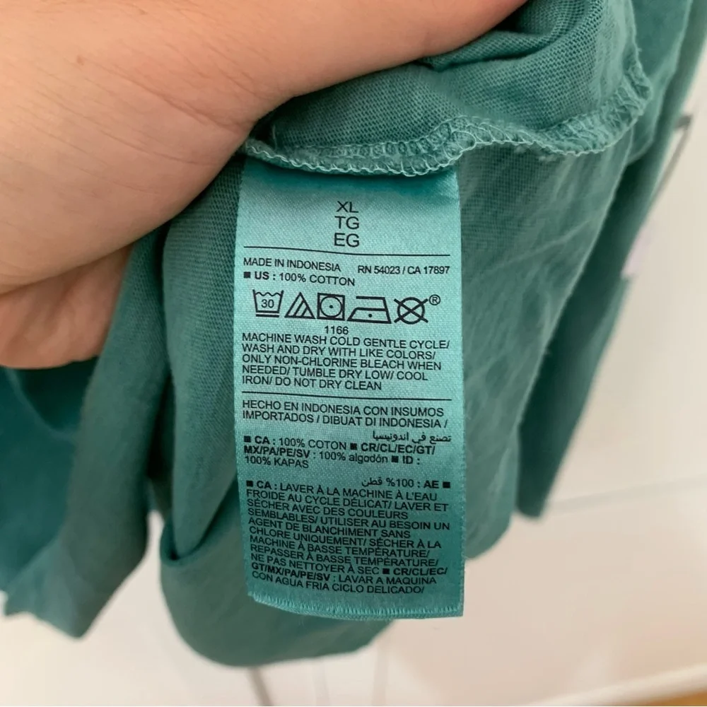Old Navy Teal Vintage Easy Puff Sleeve Top Size XL